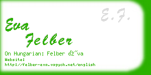 eva felber business card